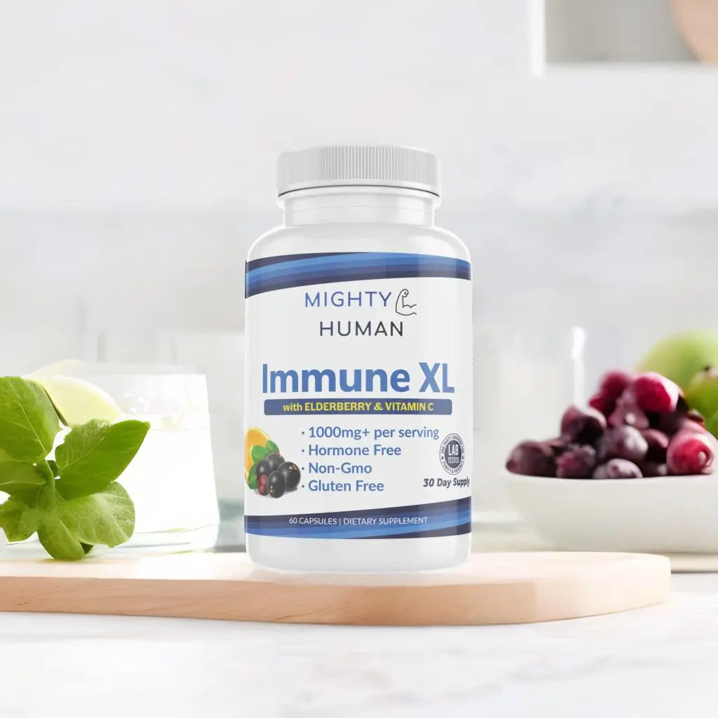 Immune XL - Enhanced with Elderberry Echinacea and Vitamin C - 60 Veggie Capsules Mighty Human