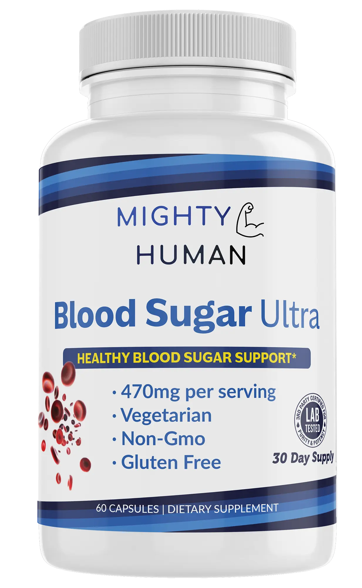 Blood Sugar Ultra - Comprehensive Metabolic Support - 60 Capsules Mighty Human