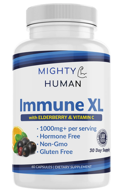 Immune XL - Enhanced with Elderberry Echinacea and Vitamin C - 60 Veggie Capsules Mighty Human