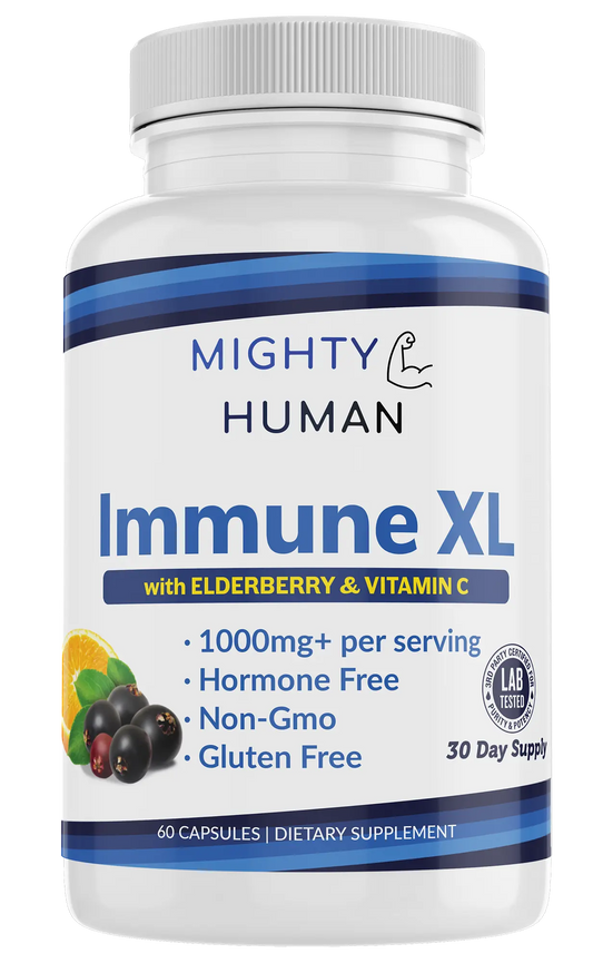 Immune XL - Enhanced with Elderberry Echinacea and Vitamin C - 60 Veggie Capsules Mighty Human