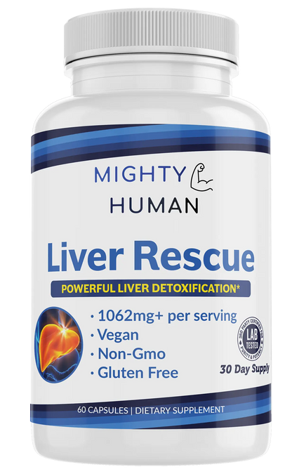 Liver Rescue - Powerful Liver Detoxification Formula - 60 Veggie Capsules Mighty Human