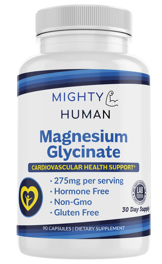 Magnesium Glycinate - Cardiovascular Health Support - 90 Capsules Mighty Human