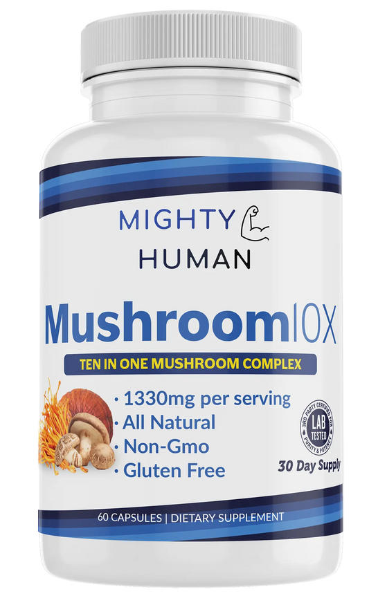 Mushroom10X - Comprehensive Mushroom Complex - 60 Capsules Mighty Human