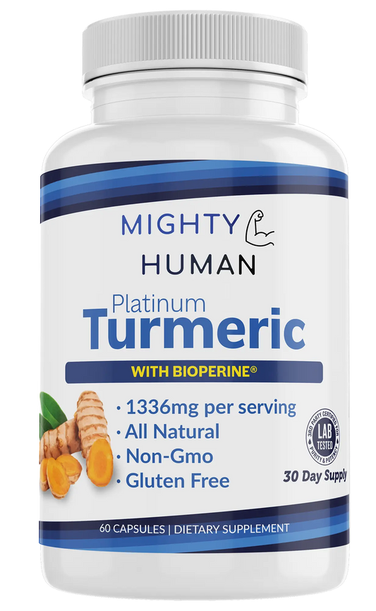 Platinum Turmeric with BioPerine® - Advanced Joint & Inflammatory Support - 60 Capsules Mighty Human